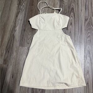 SHEIN Cream Cross Strap Dress